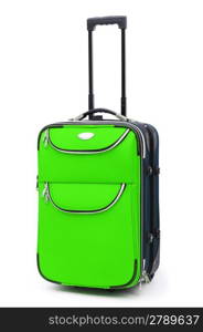 Luggage concept with case on the white