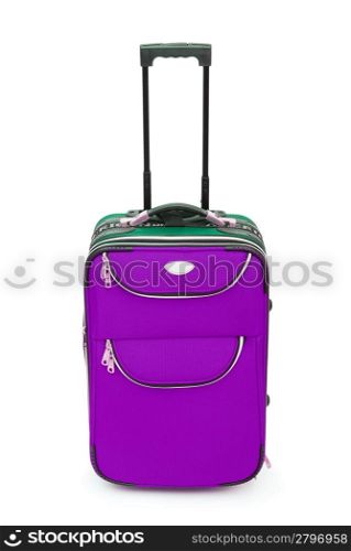Luggage concept with case on the white