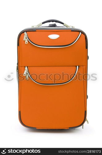 Luggage concept with case on the white