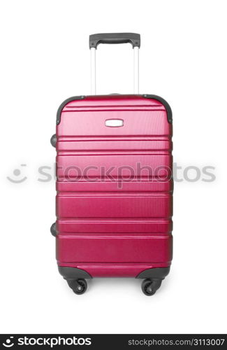 Luggage concept with case on the white