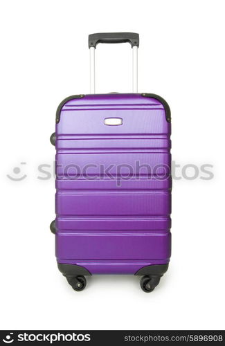 Luggage concept with case on the white