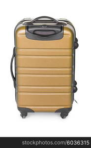 Luggage concept with case on the white