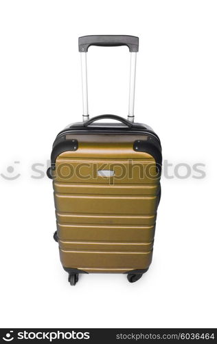 Luggage concept with case on the white