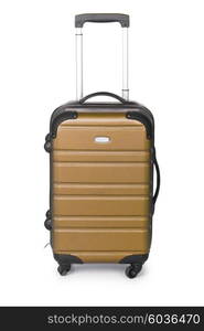 Luggage concept with case on the white