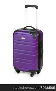 Luggage concept with case on the white