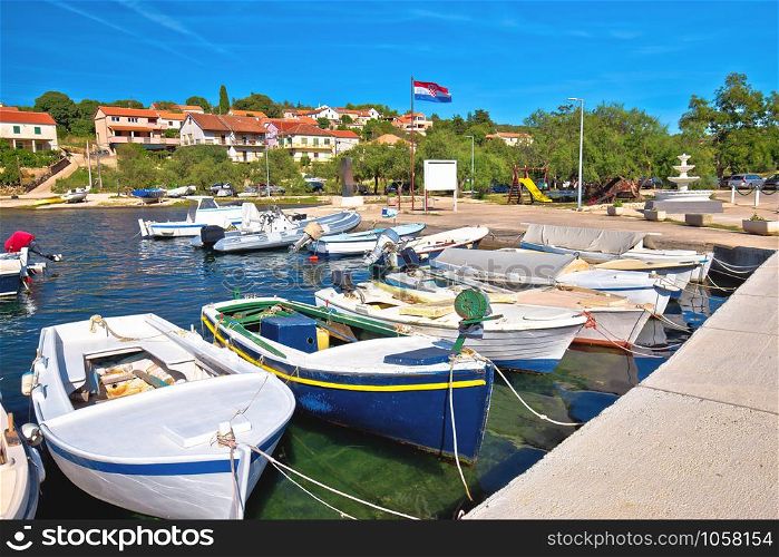 Luka on Dugi Otok island harbor and waterfront view, Dalmatia region of Croatia