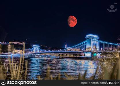 lunar eclipse in capital city of hungary