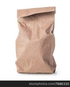 Lunch bag isolated on white background with clipping path