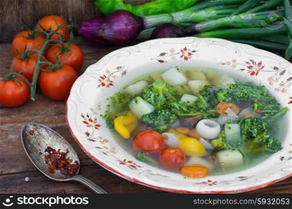 Lunch vegetarian soup