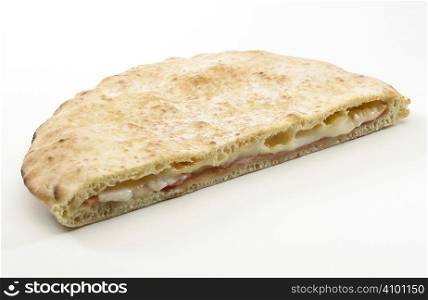 Lunchtime Sandwich with ham and cheese isolated on white