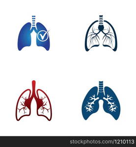 Lungs Organ medical clinic health vector logo design template