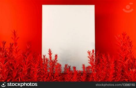 Lush lava color mock up abstract background. 3D rendering