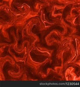 Lush lava marble swirls modern background. Blend of blazing orange and rich red colour paints. For wallpaper, business cards, poster, flyer, banner, invitation, website, print. Illustration.. Lush lava marble swirls modern background. Blend of blazing orange and rich red colour paints.