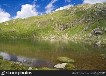 Lusia lakes, in val di Fassa, Italian dolomites