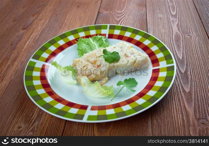 Lutfisk - Lutefisk,in Northern and Central Norway,] in Southern Norway in Sweden and in Finland a traditional dish of some Nordic countries.made from aged stockfish (air-dried whitefish) or dried/salted whitefish