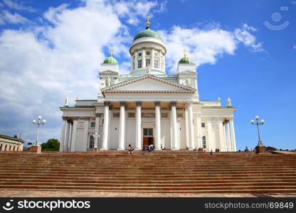 Lutheran Cathedral in the Old Town of Helsinki, Finland