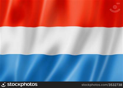 Luxembourg flag, three dimensional render, satin texture. Luxembourg flag