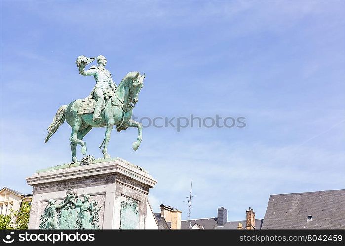 Luxembourg Sculpture over blue sky