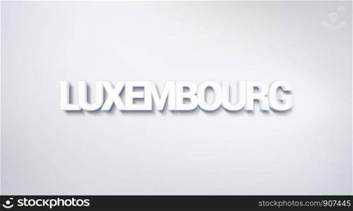Luxembourg, text design. calligraphy. Typography poster. Usable as Wallpaper background