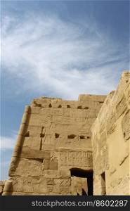LUXOR / EGYPT - OCTOBER 13, 2012  Ancient ruins of Karnak Temple 