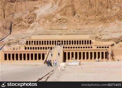 Luxor, Egypt - Oktober 15: The temple of Hatshepsut near Luxor in Egypt
