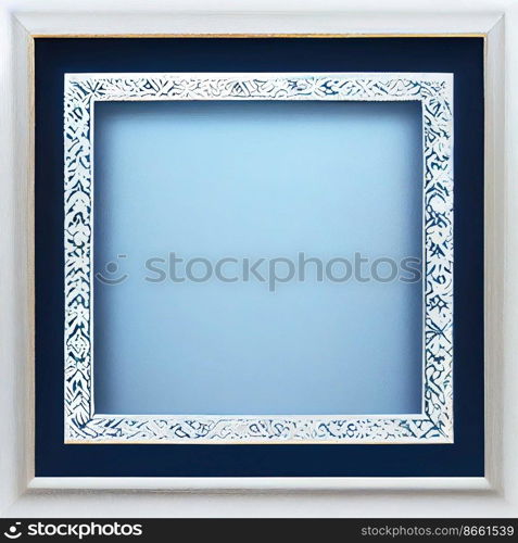 Luxurious bold design empty frame 3d illustrated