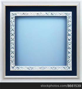 Luxurious bold design empty frame 3d illustrated