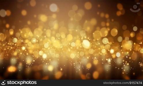 Luxurious gold bokeh background for awards and glamour events by generative AI