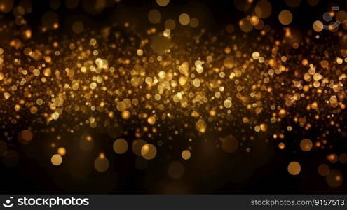 Luxurious gold bokeh background for awards and glamour events by generative AI