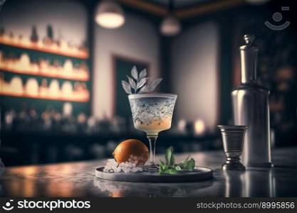 Luxurious lifestyle..  shot of cocktail.  Image created with Generative AI technology
