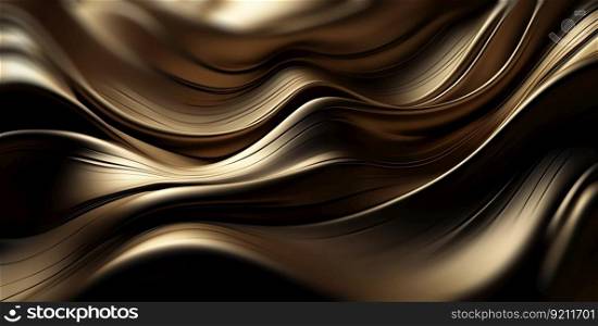 Luxury Abstract Background with Rich Black and Gold Waves. Luxury Abstract Background