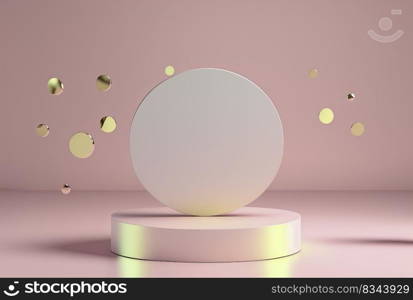 Luxury background with pink podium element