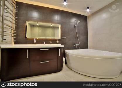 Luxury bathroom in the french style in the house. bathroom interior. Luxury bathroom in the french style in the house. bathroom interior.