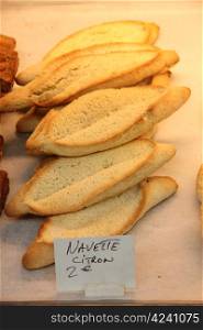 Luxury biscuits at a French market in the Provence