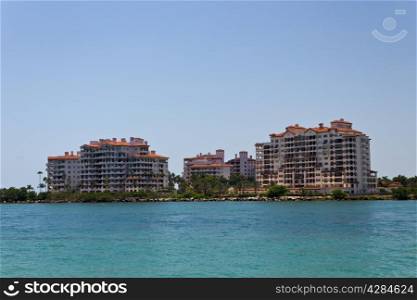 Luxury condominiums on Fisher Island in Miami, Florida