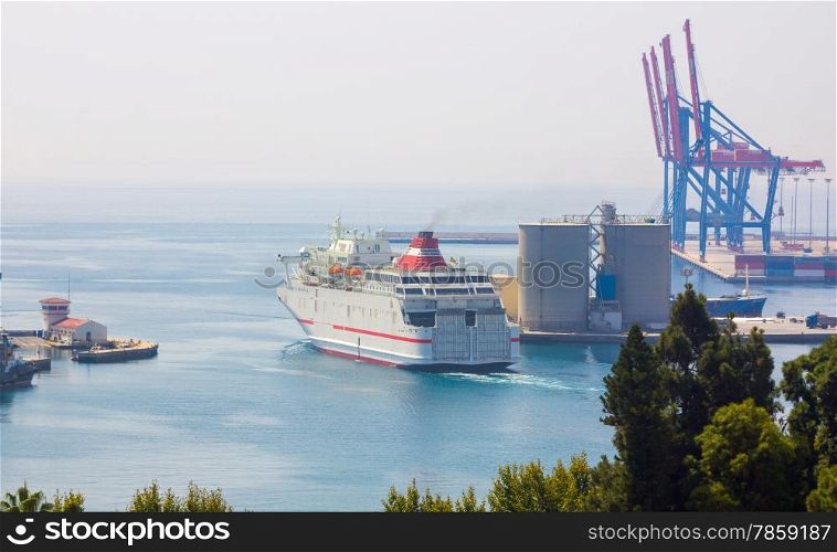 Luxury Cruise Ship leaving port