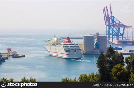 Luxury Cruise Ship leaving port