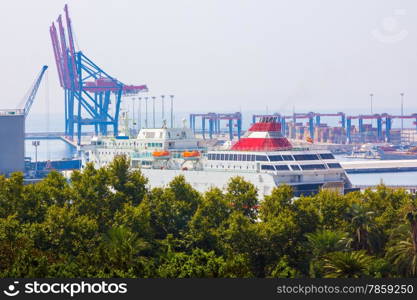 Luxury Cruise Ship leaving port