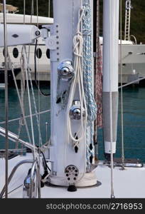 Luxury equipment on a large ocean going yacht