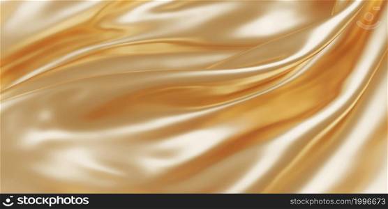 Luxury gold cloth background 3D render
