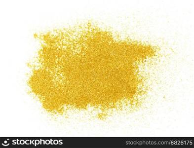 Luxury gold glitter sparkles isolated on white background