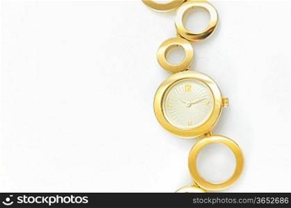 Luxury gold wristwatch