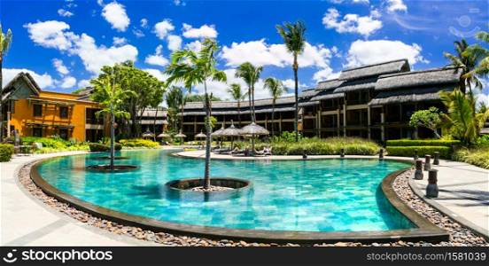 luxury holidays in Mauritius island. Resort with spa territory and swimm pool