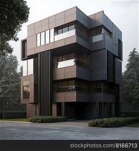 Luxury house . Modern design of home architecture created by generative AI 