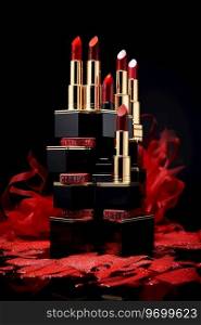 Luxury Lipstick Set with Elegant Packaging Ai generated