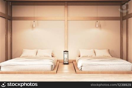 Luxury modern zen style bedroom mock up, Designing the most beautiful. 3D rendering