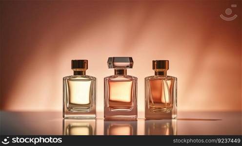 Luxury perfume bottles. Illustration Generative AI
