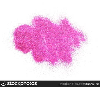Luxury pink glitter sparkles isolated on white background