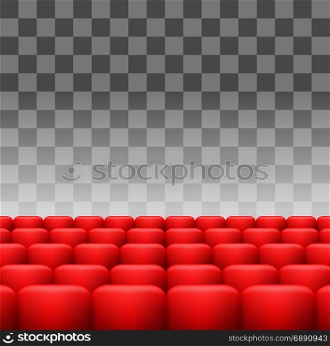 Luxury Red Seats Isolated on Checkered Background. Red Seats Set