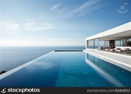 Luxury residential villa. Sun relax hotel. Generate Ai. Luxury residential villa. Generate Ai